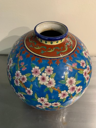 Grand vase boule emaux - vase, en